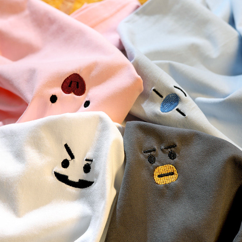 업치는 당신이 나를 참지 못하고 나를 죽일 수 없는 모습을 보고 싶어합니다. 커플을 위한 중국 트렌디한 자수 캐주얼 탑