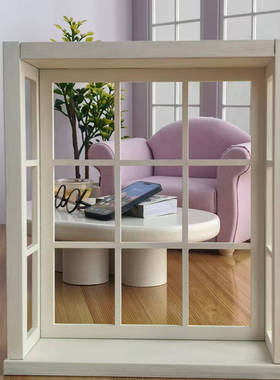 BJD娃屋配件 8分12分OB11 黏土人娃娃拍照道具飘窗微缩模型屋窗户