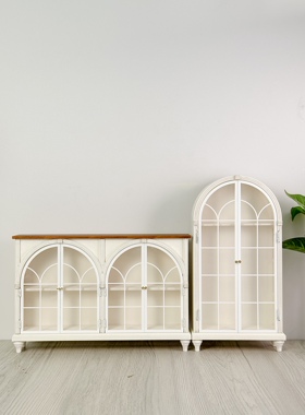 微缩家具模型12分法式餐边柜拱形书柜OB11储物柜娃用拍摄道具背景