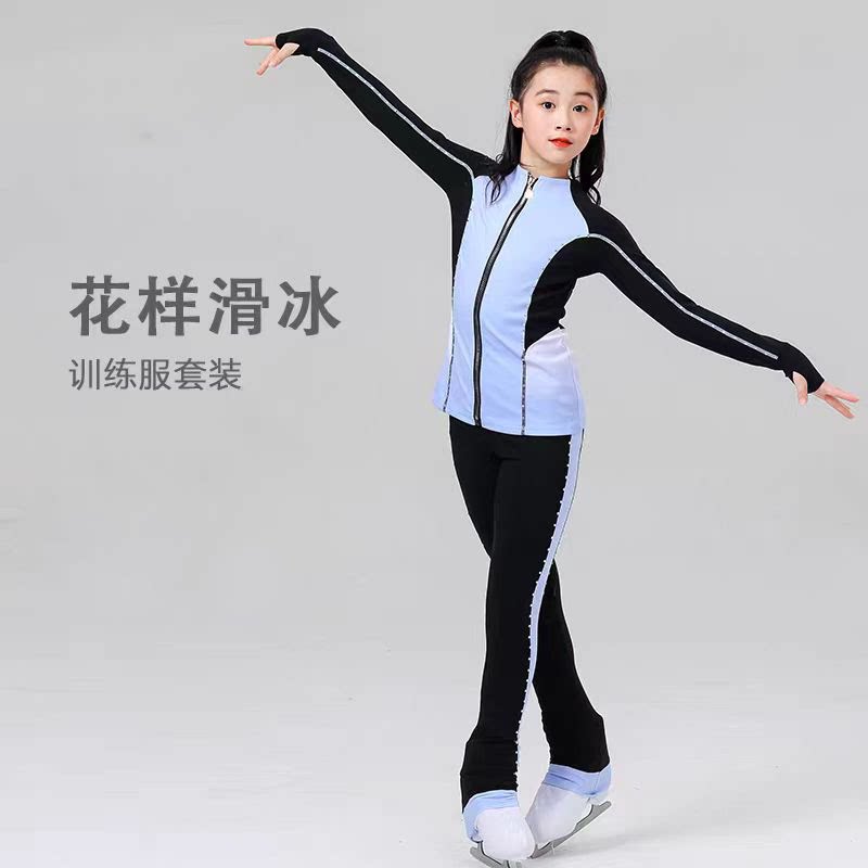 花样滑冰花滑拼接训练服滑冰服