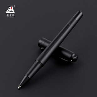 厂家现货批发华士来108钛黑宝珠笔商务广告礼品签字笔印字LOGO