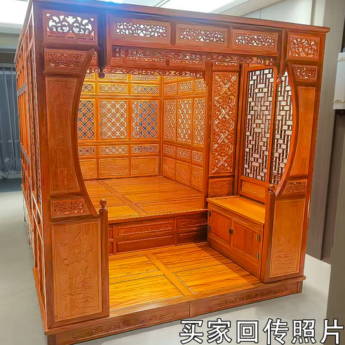 老式床古典床架子床踏步床雕花床