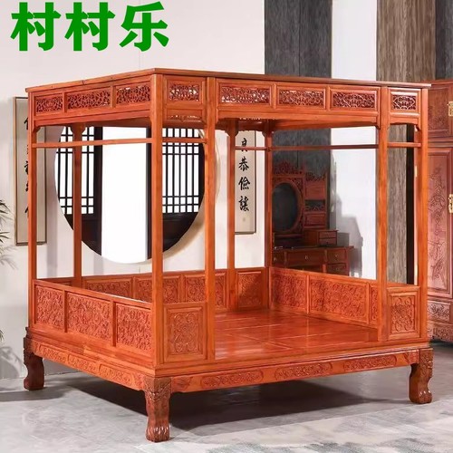 中国风名族复古踏步床宫廷架子床