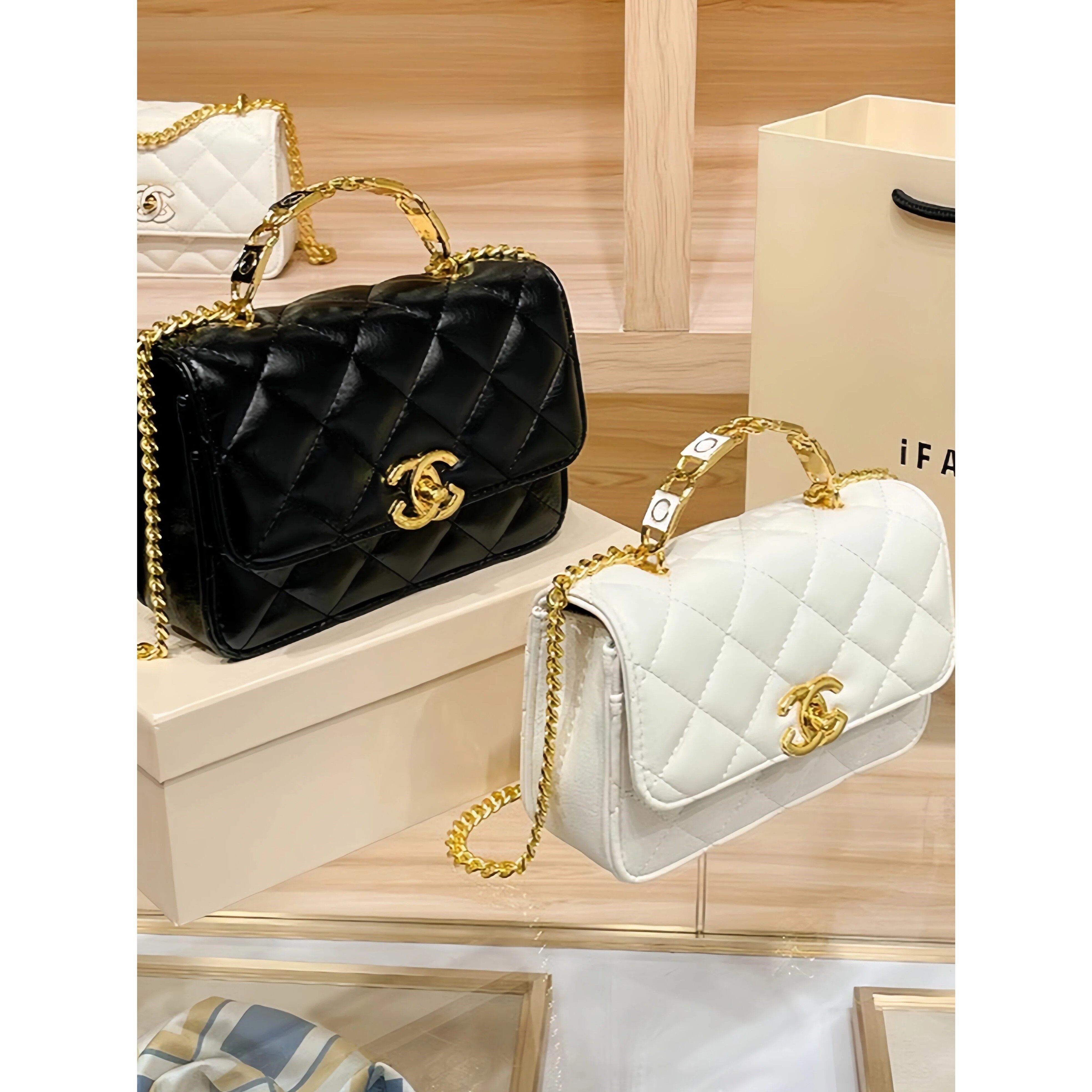 包包女式2025新款包包品牌潮流正品大牌小香风菱格链条单肩斜挎包