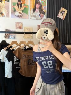 印花收腰褶皱短袖 722 早秋新款