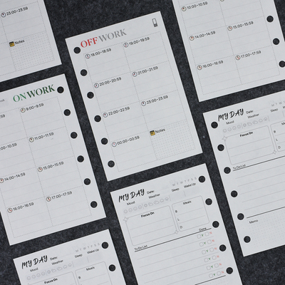 拾宝仔A6奇葩日计划内页todo一日一页M5A7A6Per活页笔记本替换纸