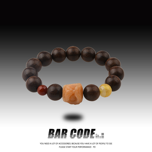 BAR 醒狮檀木转运手串男女通用小众简约文艺复古民族风手链 CODE