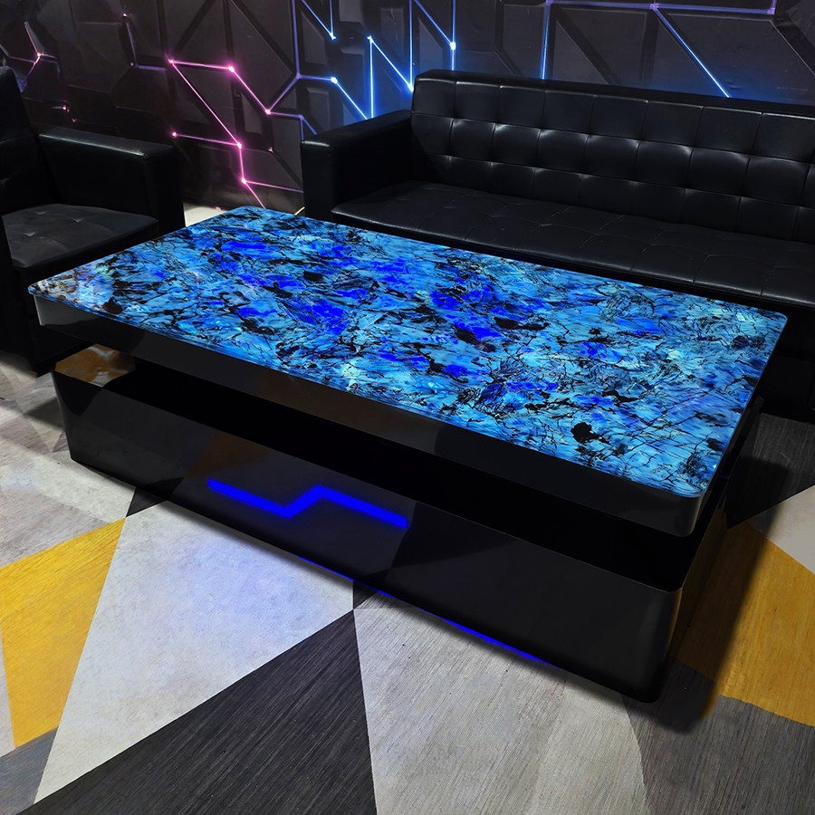 KTV茶几专用发光电奢石桌子卡拉夜场哦ok房歌厅大理石岩板酒吧台