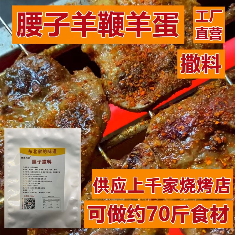 东北烧烤撒料秘制腰子料羊鞭羊蛋撒料枪粉增香商用家用烤牛腰子料