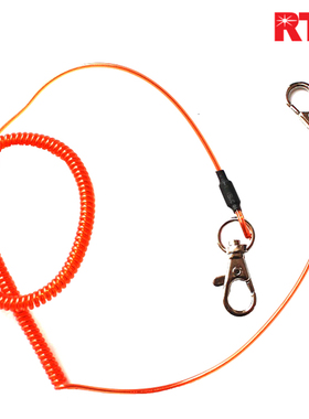 RTI失手绳钢丝溜鱼器自动伸缩弹力垂钓鱼护竿防脱绳筏矶钓抛饵勺