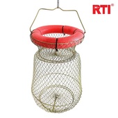 RTI浮水鱼护折叠钢丝鱼护鱼篓网兜渔护渔网装 鱼不锈钢丝鱼笼鱼户