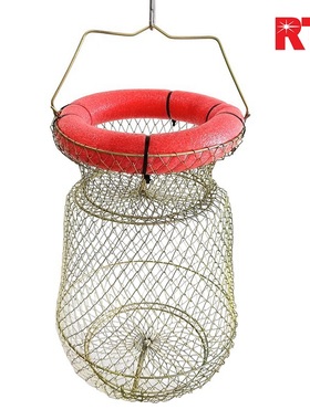 RTI浮水鱼护折叠钢丝鱼护鱼篓网兜渔护渔网装鱼不锈钢丝鱼笼鱼户