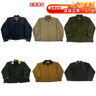 vintage古着美式复古中古港风棒球服工装阿美咔叽男女外套S142