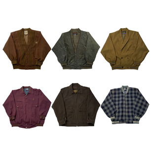 vintage古着美式 阿美咔叽男女外套H186 复古中古港风棒球服工装