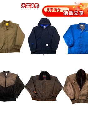 vintage古着日式复古棒球服工装阿美咔叽牛仔男女厚款外套H254