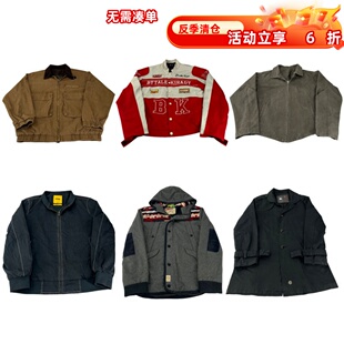 vintage古着美式复古中古港风棒球服工装阿美咔叽男女外套S133