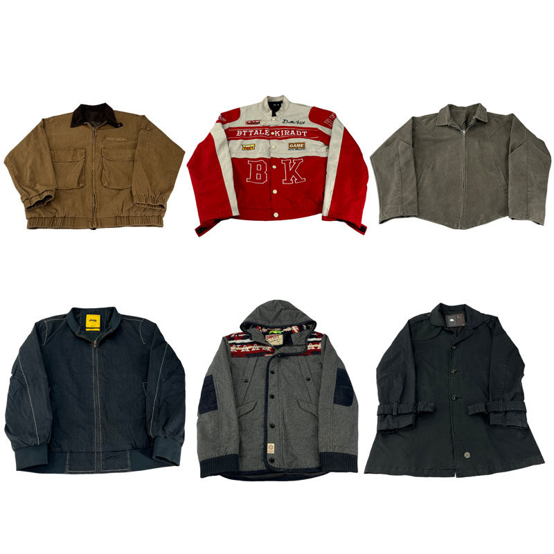 vintage古着美式复古中古港风棒球服工装阿美咔叽男女外套S133