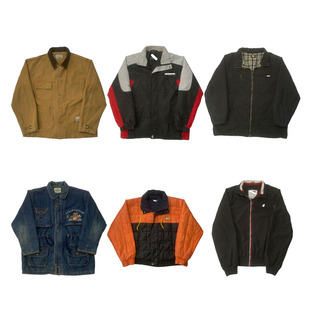 vintage古着日式复古棒球服工装阿美咔叽牛仔男女厚款外套H230