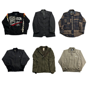 vintage古着美式 阿美咔叽男女外套S43 复古中古港风棒球服工装