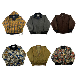 vintage古着美式 阿美咔叽男女外套H103 复古中古港风棒球服工装