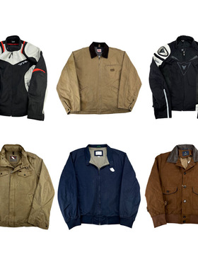 vintage古着美式复古中古港风棒球服工装阿美咔叽男女外套S62