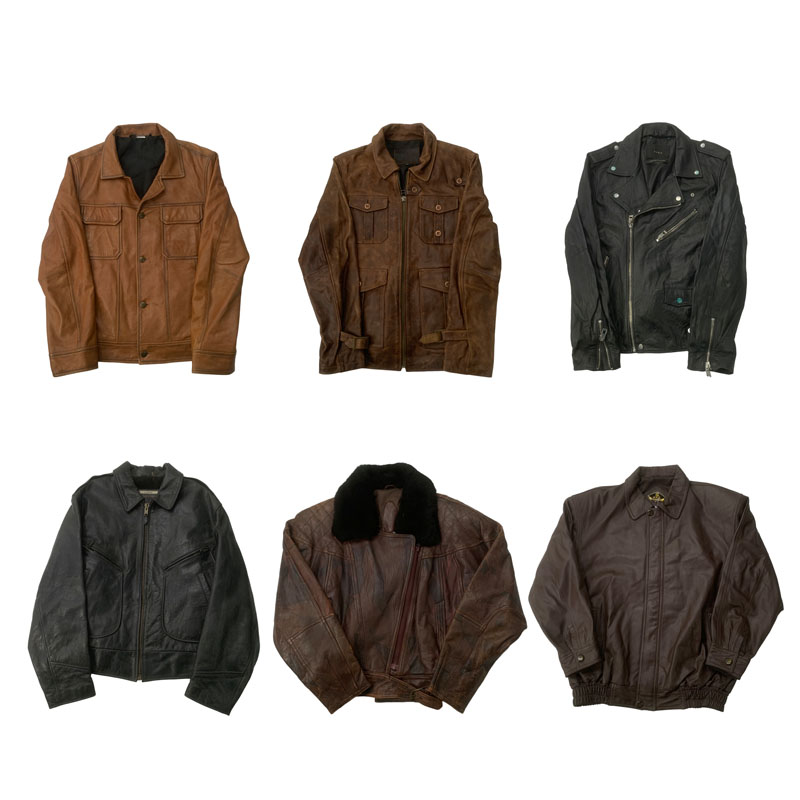 vintage古着皮衣美式A2复古休闲宽松飞行员皮夹克外套真皮男女P47
