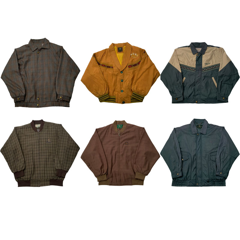 vintage古着美式复古中古港风棒球服工装阿美咔叽男女外套G174