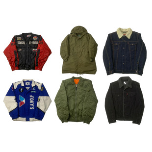 vintage古着美式复古棒球服工装阿美咔叽牛仔男女厚款外套H153