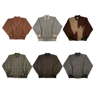 vintage古着美式 阿美咔叽男女外套G190 复古中古港风棒球服工装