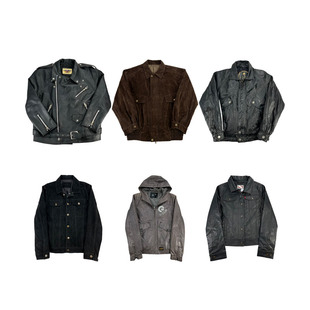 A2复古休闲宽松飞行员皮夹克外套真皮男女P53 vintage古着皮衣美式