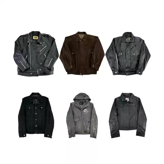 Vintage Leather Jacket American Style A2 Retro Casual Loose Bomber Leather Jacket Genuine Leather Unisex P53