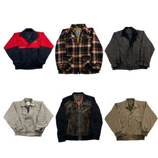 vintage古着美式 阿美咔叽男女外套H42 复古中古港风棒球服工装