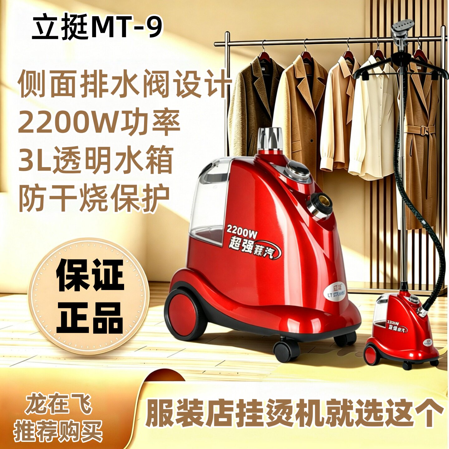 立挺2200W大蒸汽全铜口挂烫机机图片