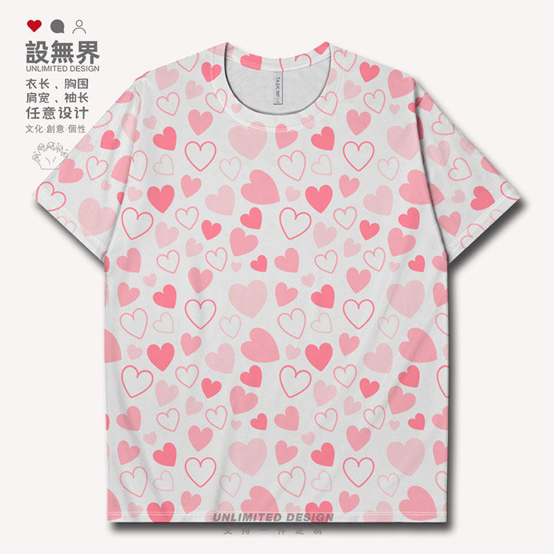 心c恤日hi风美爱干T系甜原宿速