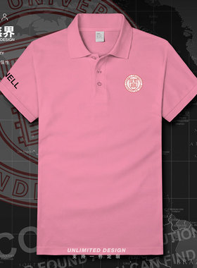 康奈尔大学名校校服学生翻领POLO衫男女毕业衫纯棉短袖T恤设 无界