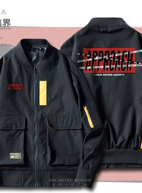 严重焦虑症文字强迫症主义患者英文创意夹克男女工装设 无界
