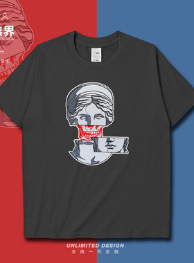 蒸汽波美术维纳斯石膏像创意纯棉短袖T恤男女夏季定制0004设 无界