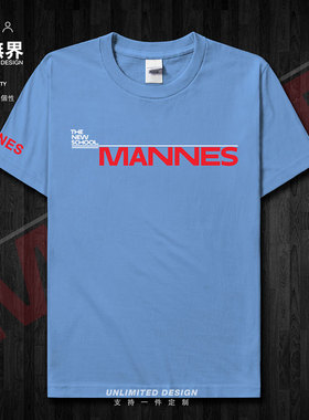 美国曼尼斯音乐学院名校学生纯棉短袖T恤男女学院风衣服夏设 无界