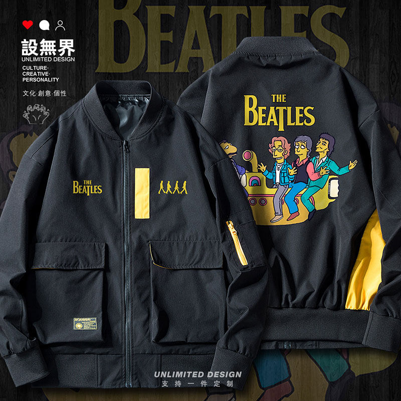 卡通人物恶搞披头士摇滚乐队夹克