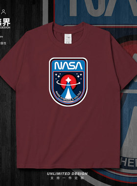 美国宇航局NASA徽标太空宇航员短袖T恤男女ins半袖夏0005设 无界