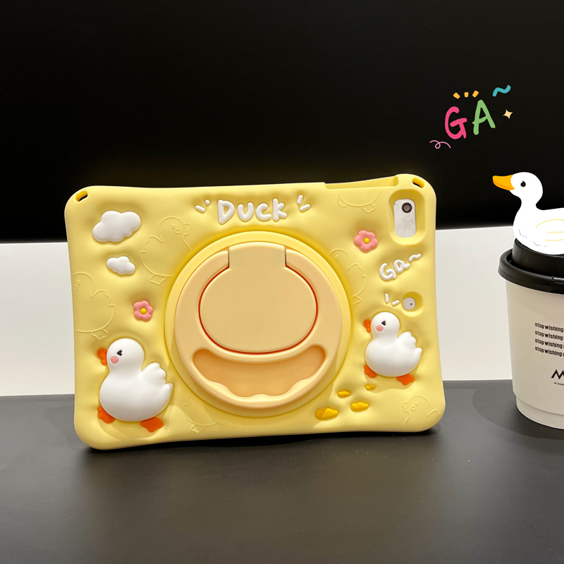 适用ipad a1566平板保护套9.7英寸第五六代电脑A1567旋转苹果a1474硅胶后壳A1475/1476可爱a1954手提支架1822