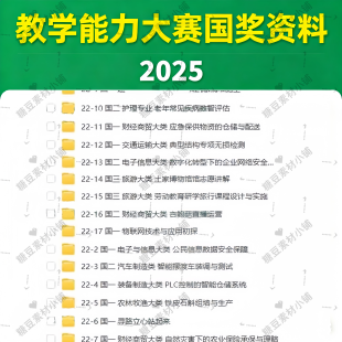 教学能力大赛国奖资料 教学实施报告 教案 部分获奖视频 不含ppt
