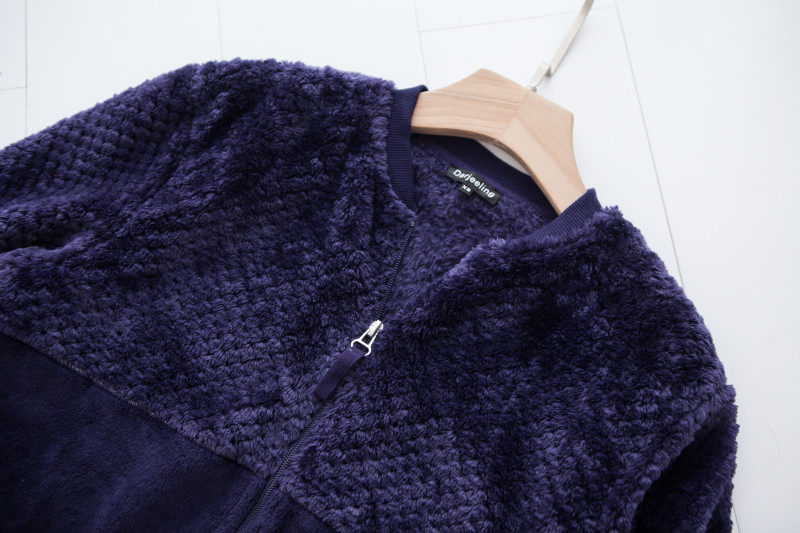 FRENCH ORDER FOR FALL|WINTER NEW WOMENS THICK CORAL VELVET LONG-SLEEVED ZIP-UP JACKET