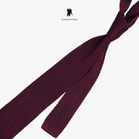 Coffee-colored SILK KNITTED TIE: Calm and reserved · gentleman's daily KNITTED SILK TIE thumbnail 4