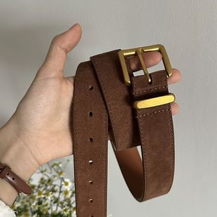 复古百搭裤 美拉德棕色皮带女款 时尚 腰带女士配牛仔裤 腰带 2025新款