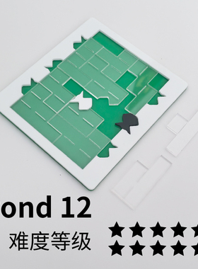 池塘12拼图 Pond 12 超难烧脑方块拼图益智高智商桌面游戏Puzzle