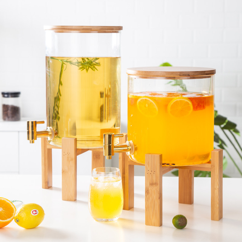 带龙头家用餐厅冰镇柠檬茶冷饮壶