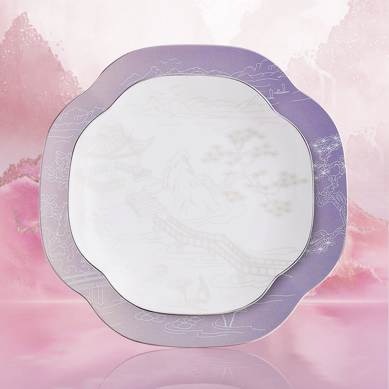 新中式骨瓷摆台餐具碗盘碟套装