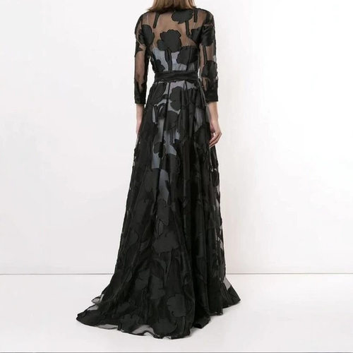 ladies printed long skirt Elegant Floral Dress 女长款印花裙