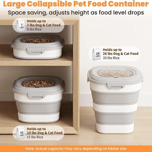 Wheeled, Foldable Pet Food Storage Container